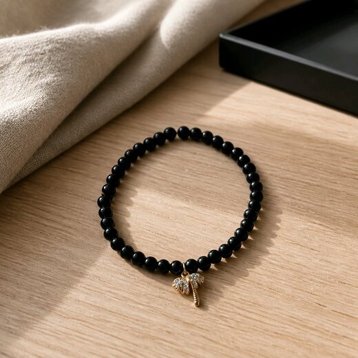 Náramek onyx s palmou