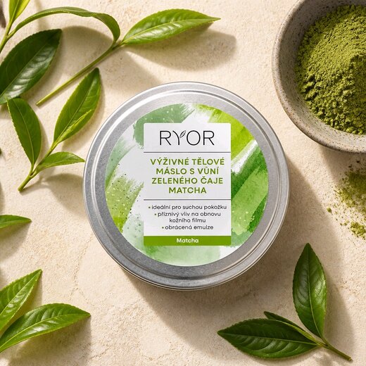 Výživné tělové máslo s vůní zeleného čaje Matcha  200 ml