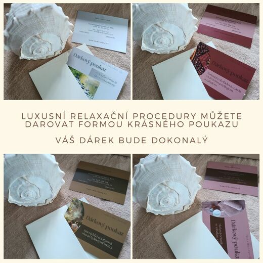 luxusní relaxační procedury můžete darovat formou krásného pouka